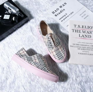 Canvas Plaid Flat Casual Sko