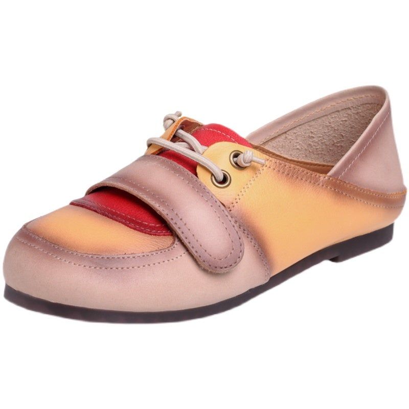 Dame Forår Retro Casual Farve Matchende Loafers