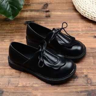 Dame Spring Læder Håndlavede Retro Loafers