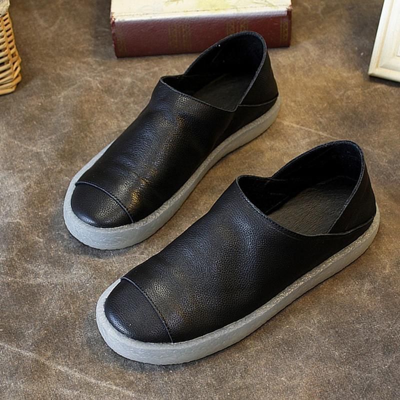 Komfortable To-metode-to-wear Platform Læder Loafers