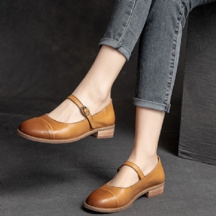 Kvinder Retro Casual Loafers I Massivt Læder