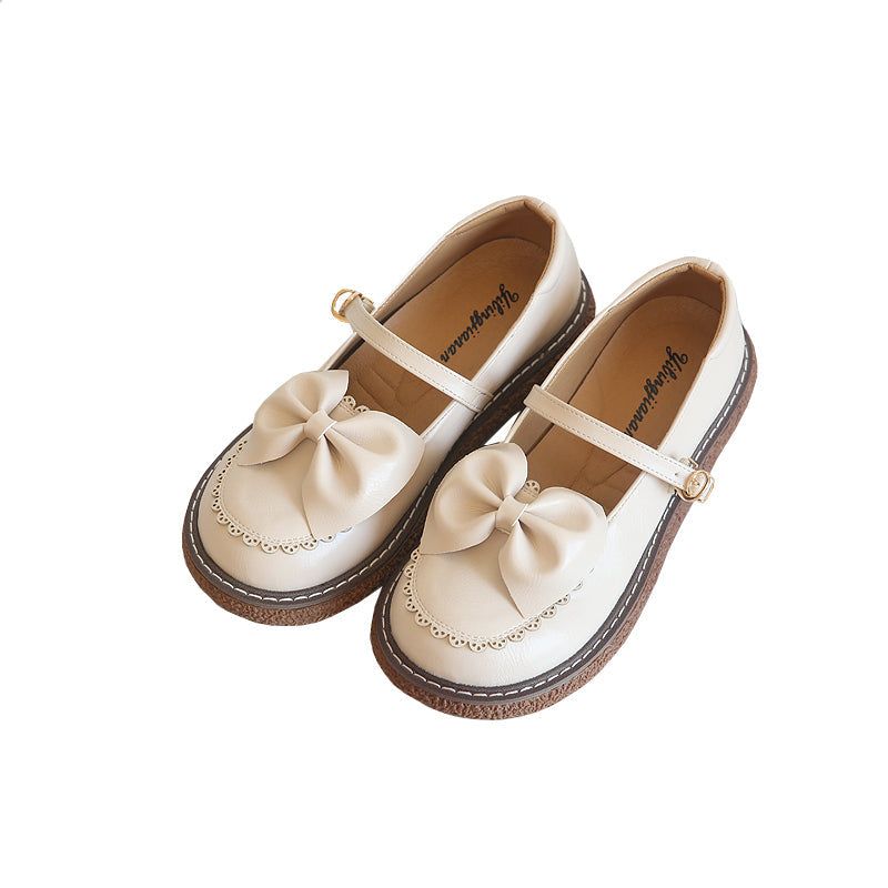 Kvinder Retro Style Bowknot Pu Casual Loafers