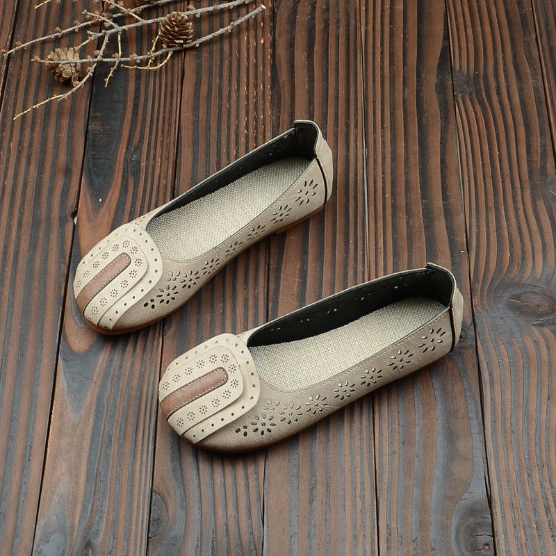 Kvinder Sommer Retro Casual Hollow Out Loafers