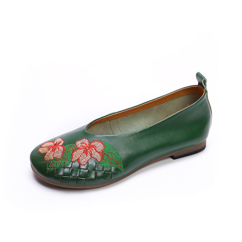 Kvinder Sommer Vintage Blomsterbroderi Casual Sko