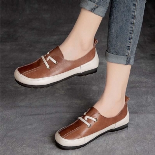 Læder Flat Comfort Retro Casual Sko