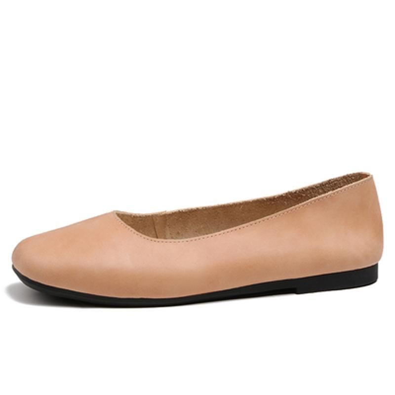 Square Toe Håndlavede Flats Casual Sko 33-41