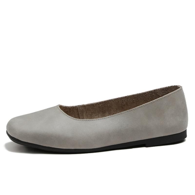 Square Toe Håndlavede Flats Casual Sko 33-41