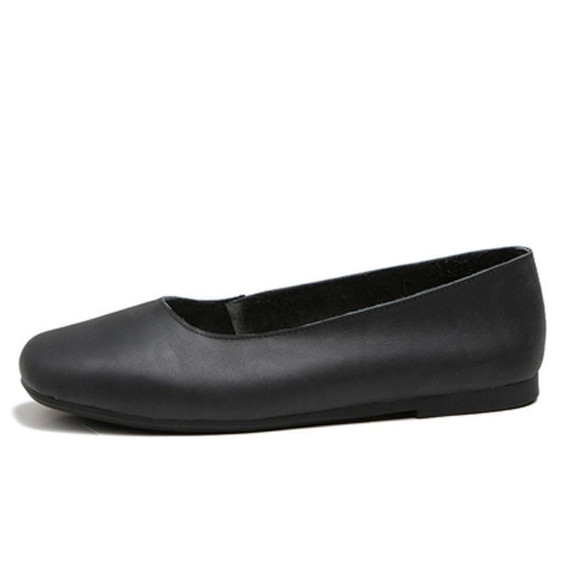 Square Toe Håndlavede Flats Casual Sko 33-41