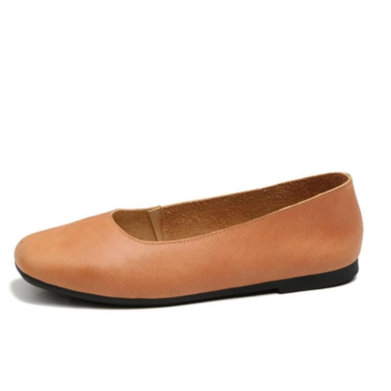 Square Toe Håndlavede Flats Casual Sko 33-41