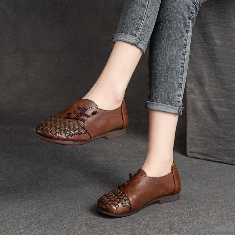 Summer Læder Retro Casual Flat Loafers