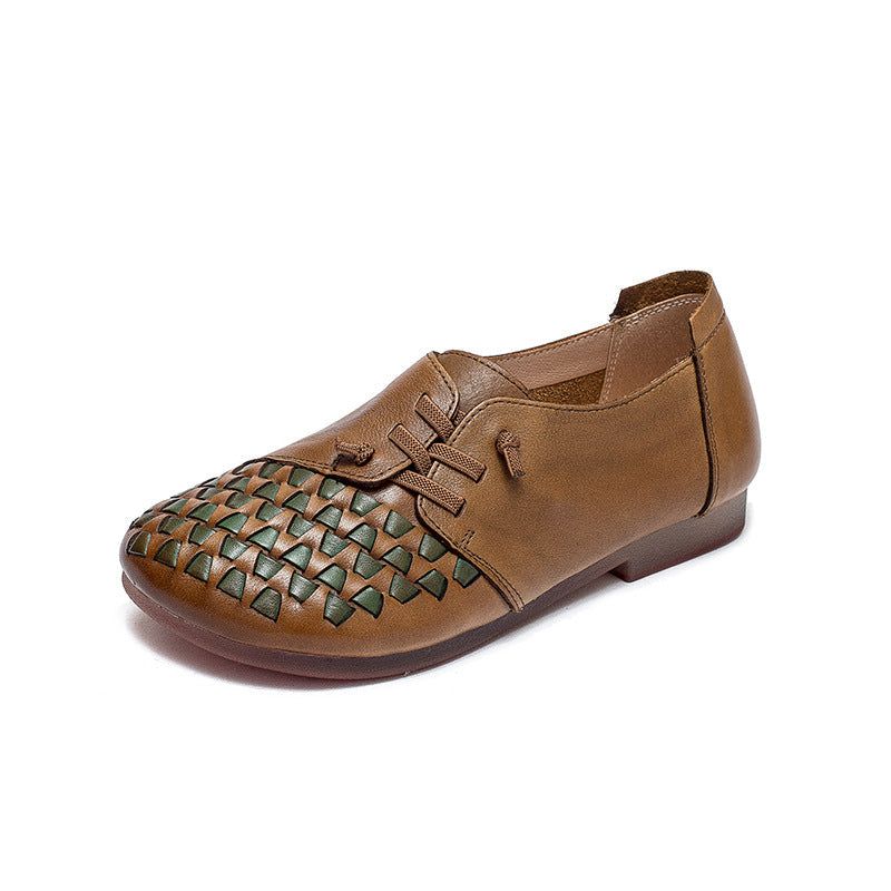 Summer Læder Retro Casual Flat Loafers