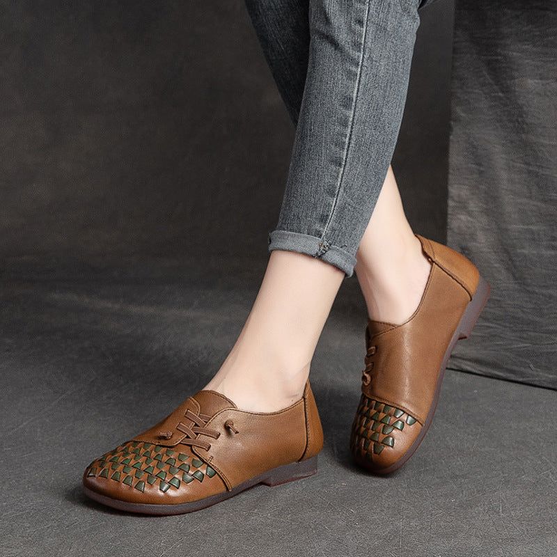 Summer Læder Retro Casual Flat Loafers