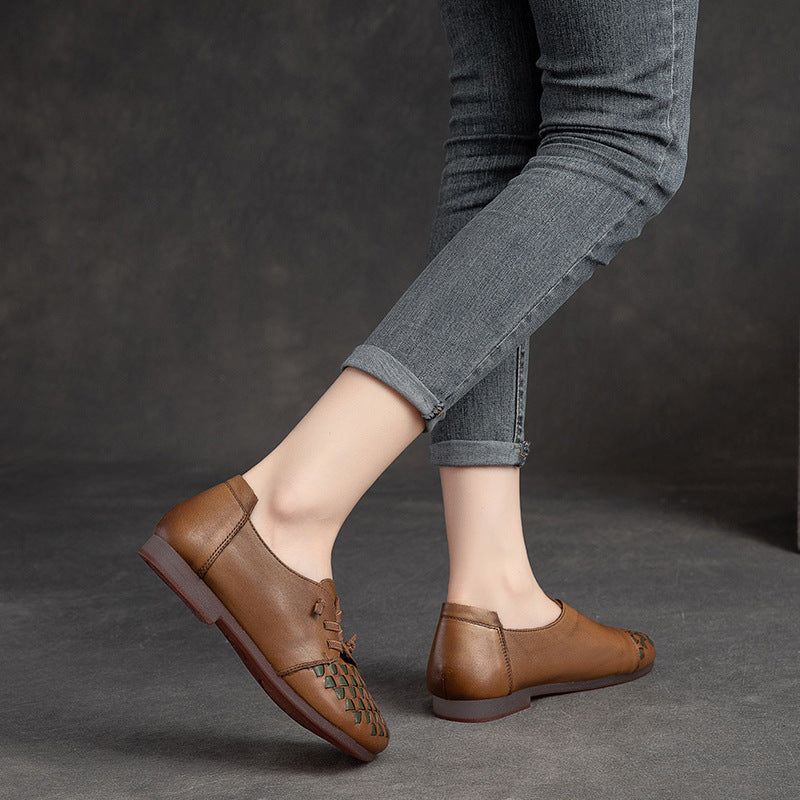 Summer Læder Retro Casual Flat Loafers