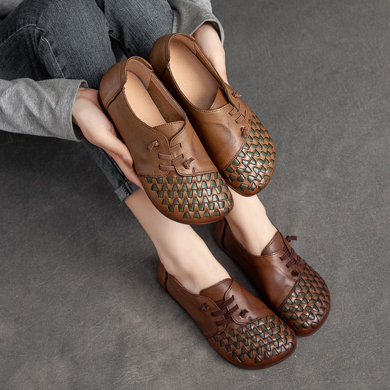 Summer Læder Retro Casual Flat Loafers